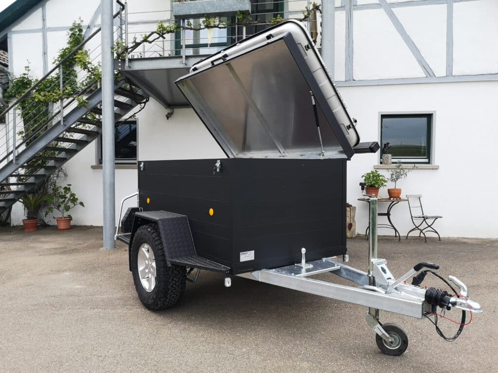 offroadanhänger zeltanhänger dachzelt iceland schwarz mit james baroud
