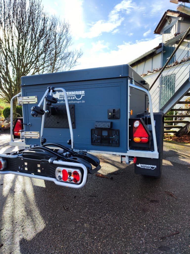 offroadanhänger zeltanhänger iceland grau radträger