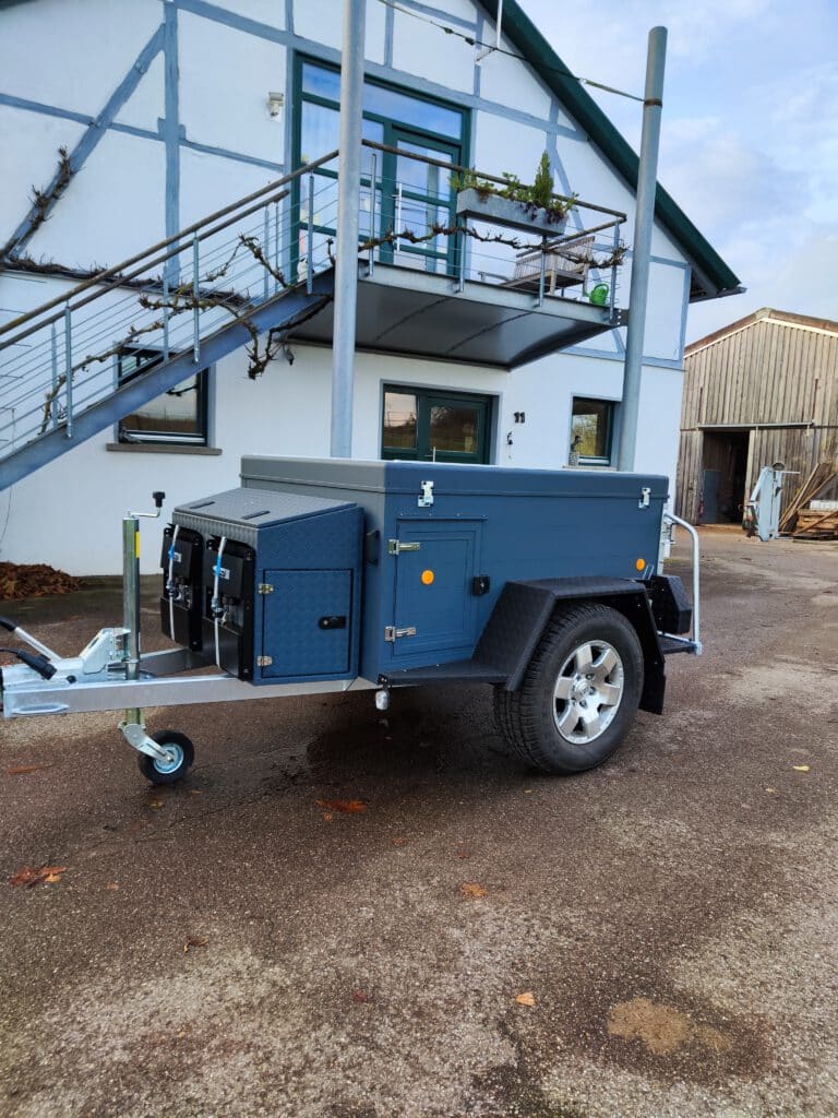 offroadanhänger zeltanhänger iceland grau radträger