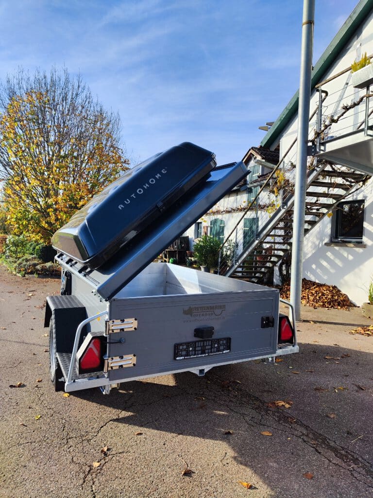 offroadanhänger zeltanhänger iceland mit dachzelt und frontbox
